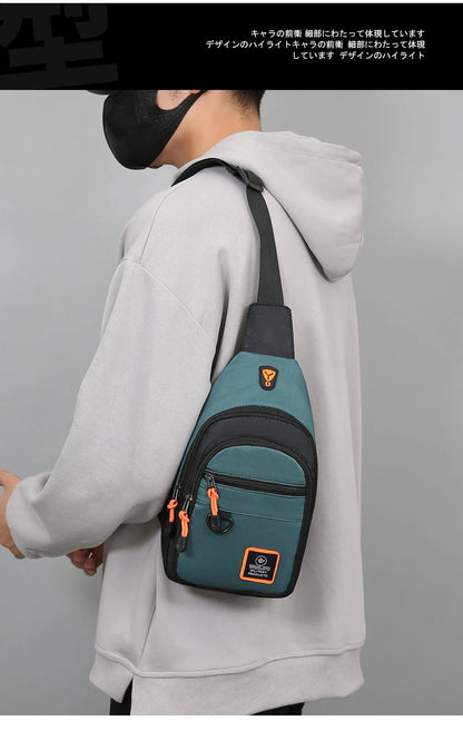 Men's Chest Bag Handbag Lightweight Oxford Fabric Crossbody Shoulder Bag Stylish Casual Men's Waist Packs Male Chest Bag