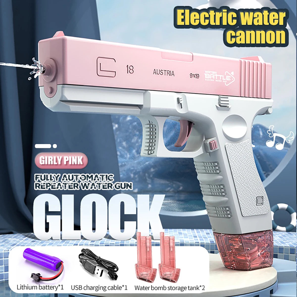 Electric Water Gun RechargeableRange Up to 32 FT Range