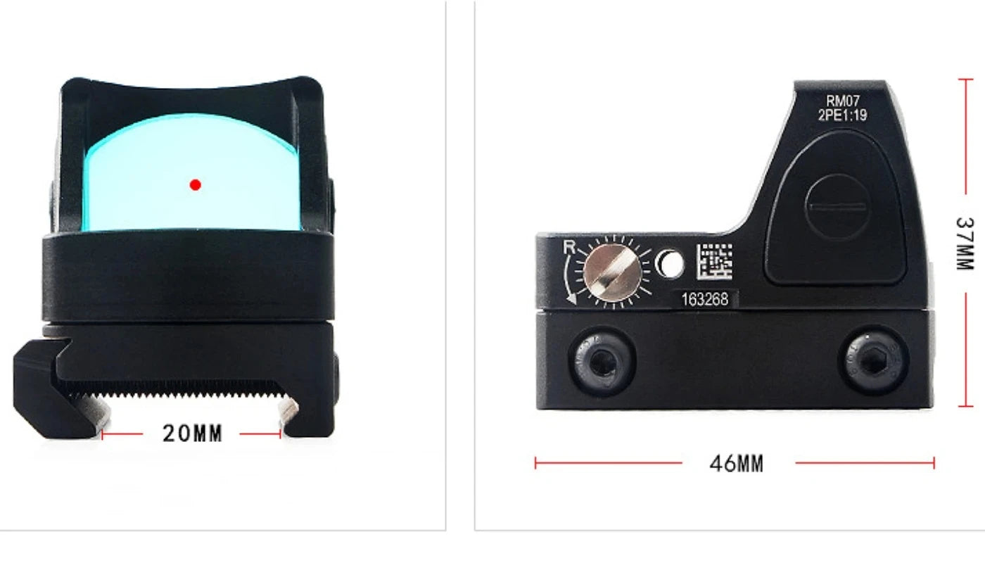 Tactical Mini Red Dot Sight Rifle Reflex Sight Airsoft G*ock 17 19