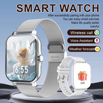 Smart watch, compatible with Android and iPhone, fitness tracking unisex sports watch