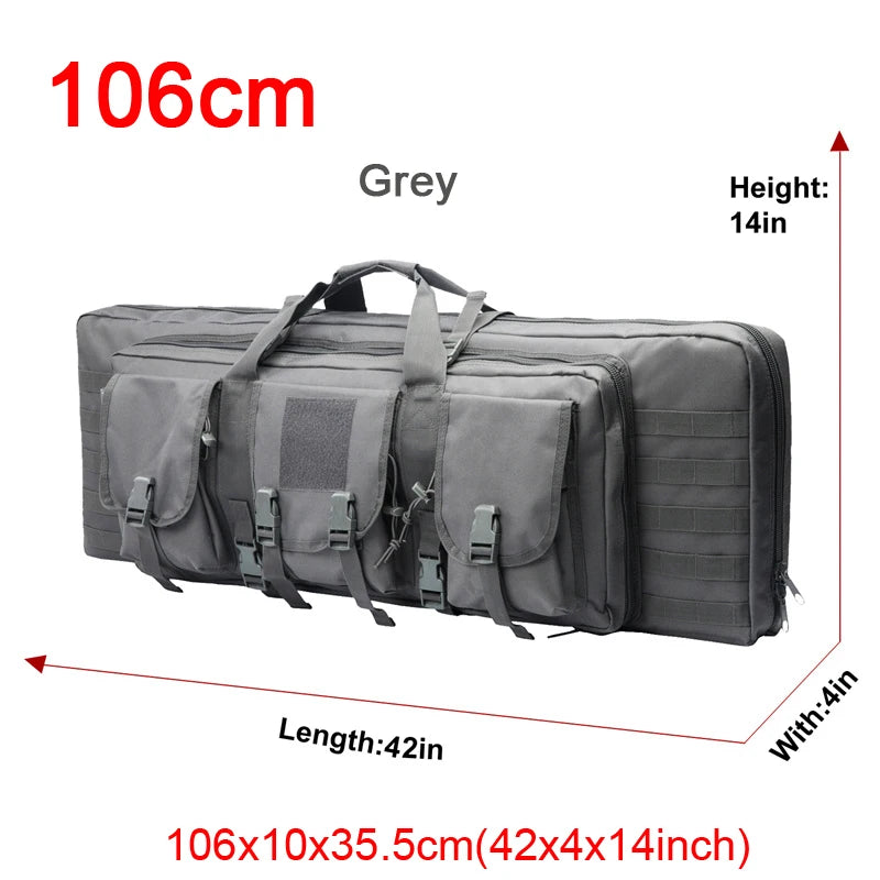 LQARMY 32 38 42 48 inch Tactical Double Rifle Case
