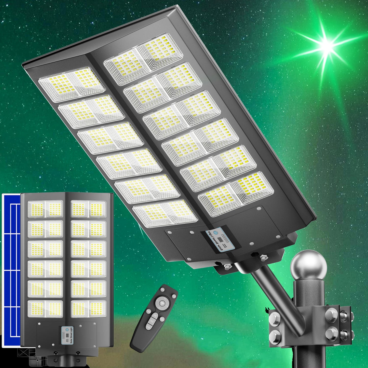 5000W solar-powered street light 240,000LM 7000K from dusk to dawn
