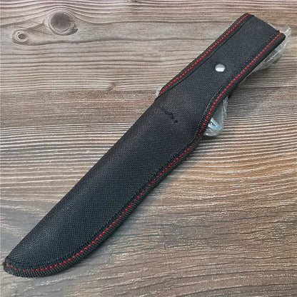 Camping, Hunting, Outdoor Survival Knife with Sheath 10.4 Inch (265mm) 9CR18MOV Stainless Steel Fixed Blade Knife - High Hardness
