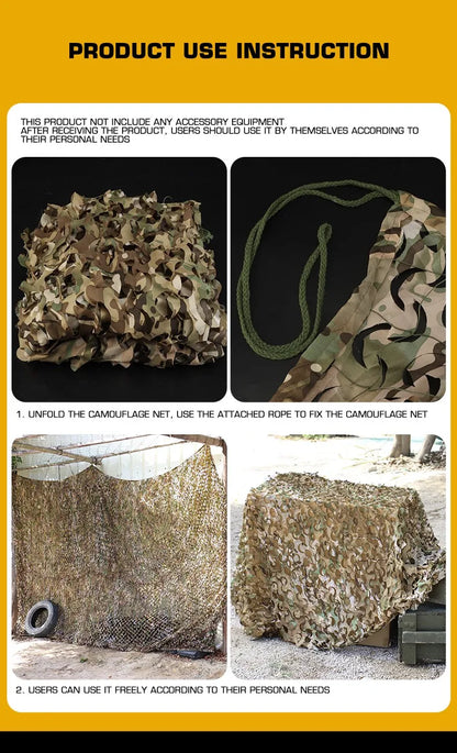 1.5x2m Outdoor Tactical Camouflage Net, Shading Net