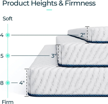 Swirl Memory Foam Soft Bed Cover 74" L * 38" W * 4" H