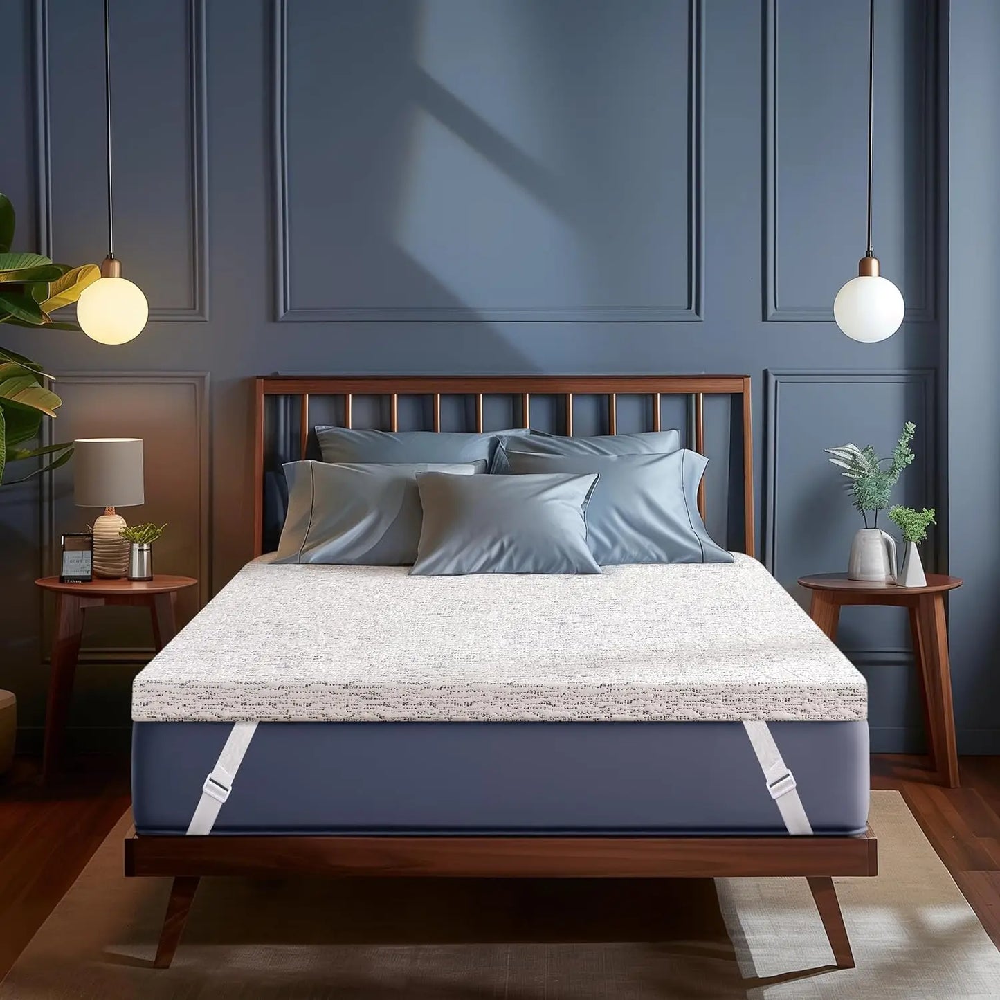 4 Inch Gel Memory Foam Mattress Topper with Cover