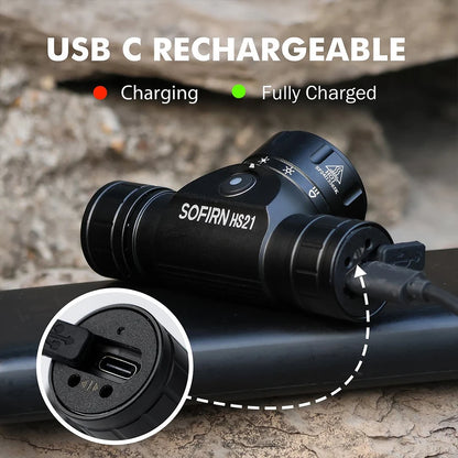 Headlamp USB C Rechargeable Powerful Headlight With Infrared Switch