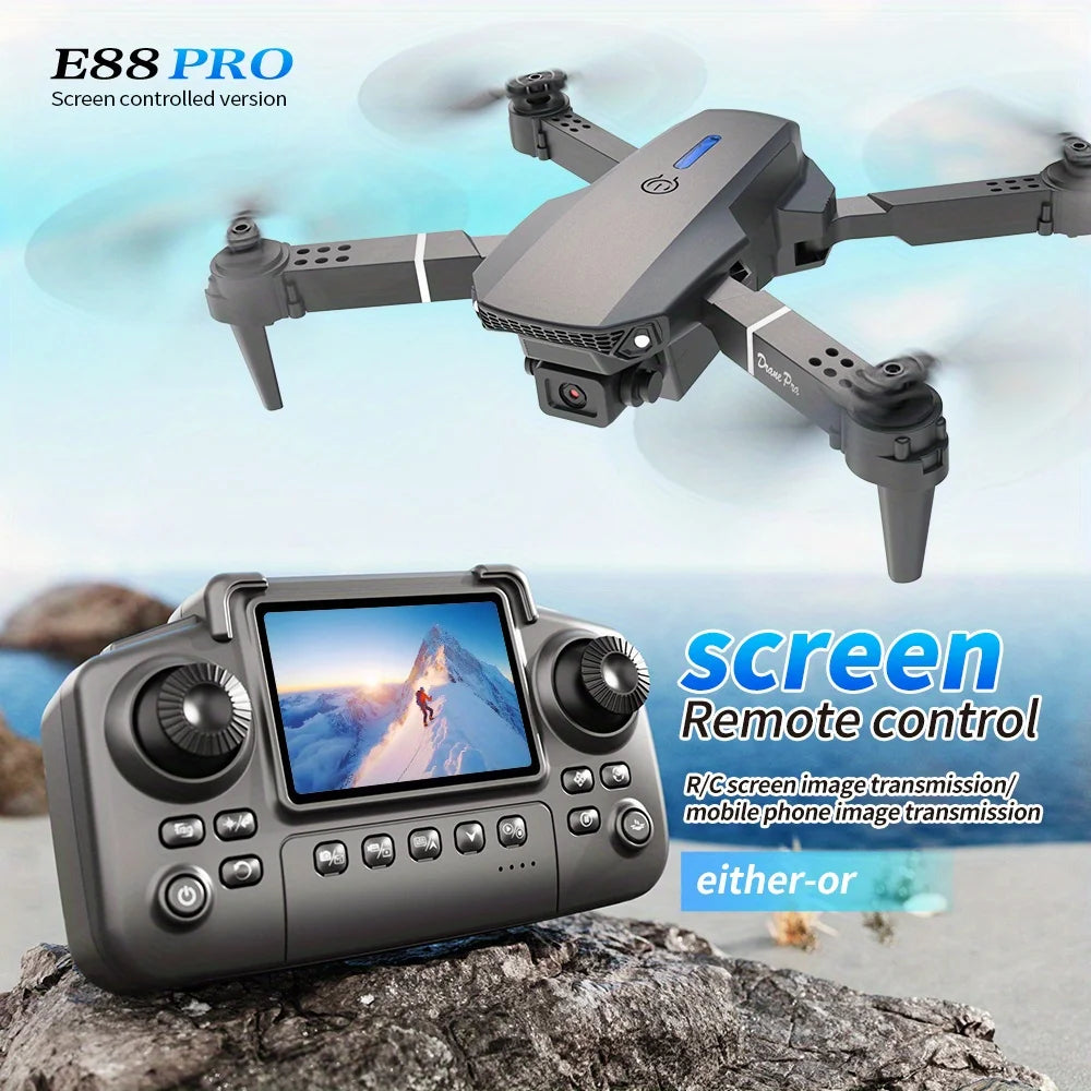E88 Pro RC Drone 8K Professional with 1080P Wide Angle HD Camera