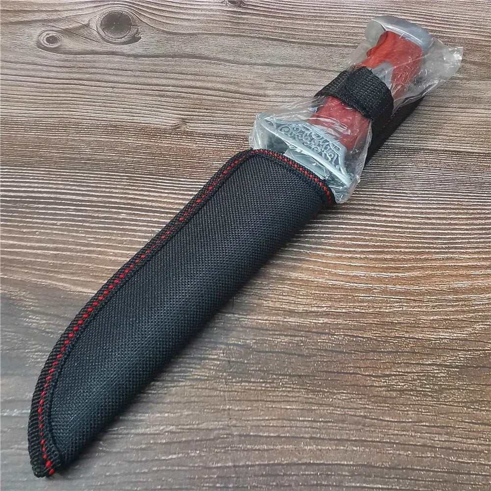 Camping, Hunting, Outdoor Survival Knife with Sheath 10.4 Inch (265mm) 9CR18MOV Stainless Steel Fixed Blade Knife - High Hardness