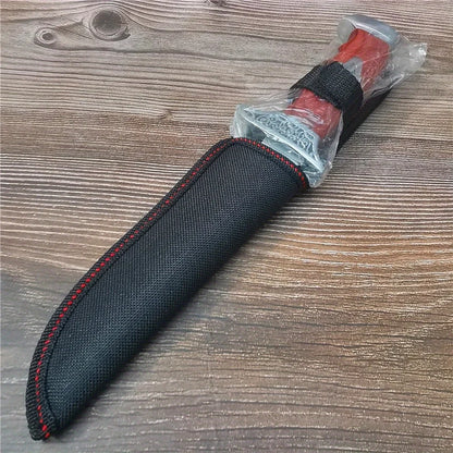 Camping, Hunting, Outdoor Survival Knife with Sheath 10.4 Inch (265mm) 9CR18MOV Stainless Steel Fixed Blade Knife - High Hardness