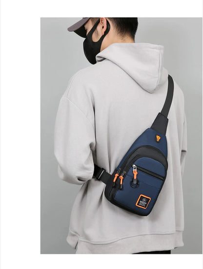 Men's Chest Bag Handbag Lightweight Oxford Fabric Crossbody Shoulder Bag Stylish Casual Men's Waist Packs Male Chest Bag