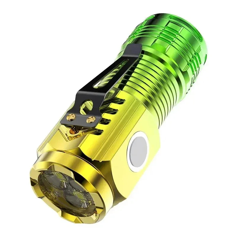 3LED Super Bright Flashlight Emergency Spotlight with Pen Clip Tail Magnet
