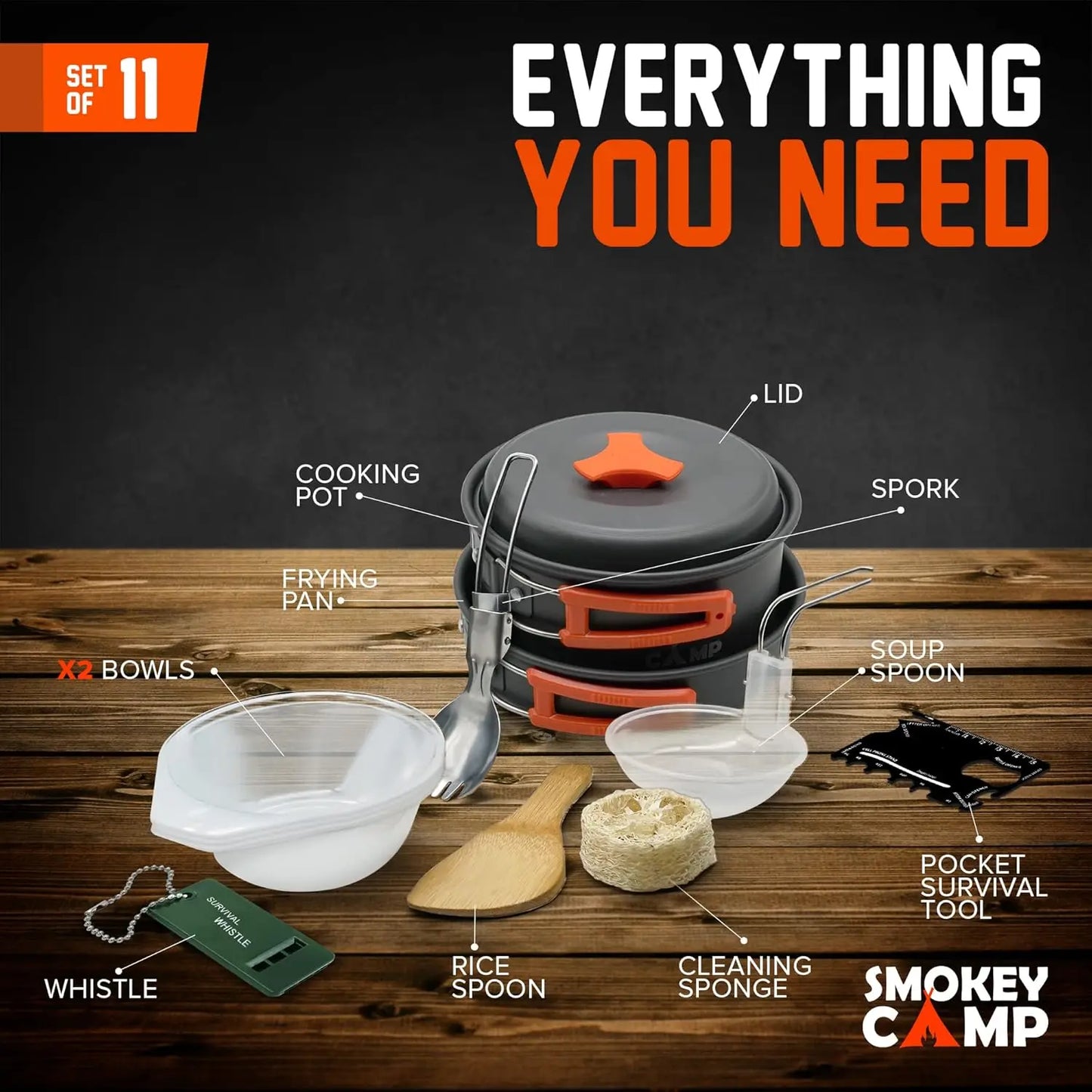 Camping Cookware Mess Kit