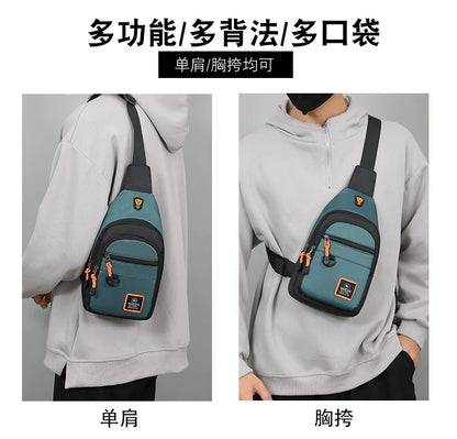 Men's Chest Bag Handbag Lightweight Oxford Fabric Crossbody Shoulder Bag Stylish Casual Men's Waist Packs Male Chest Bag