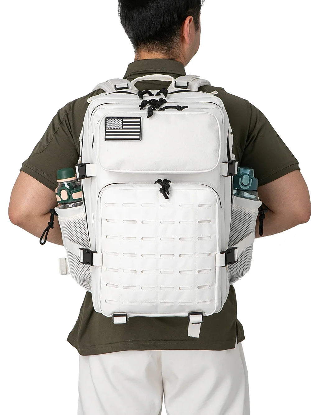 45L Men's Tactical Backpack with Double Cup Holder