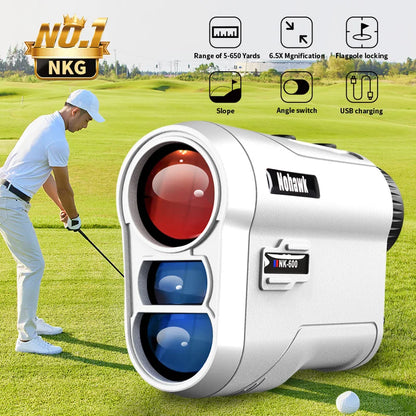 NOHAWK Golf Laser Rangefinder USB Rechargeable with Slope Compensation