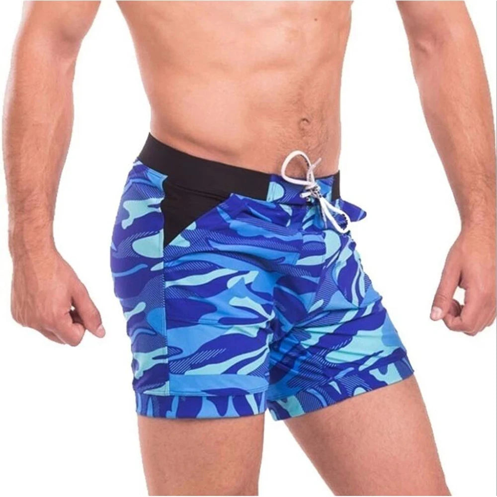 Men's Swimming Trunks Fitness Shorts Beachwear Quick-Drying Stretch Beach Pants