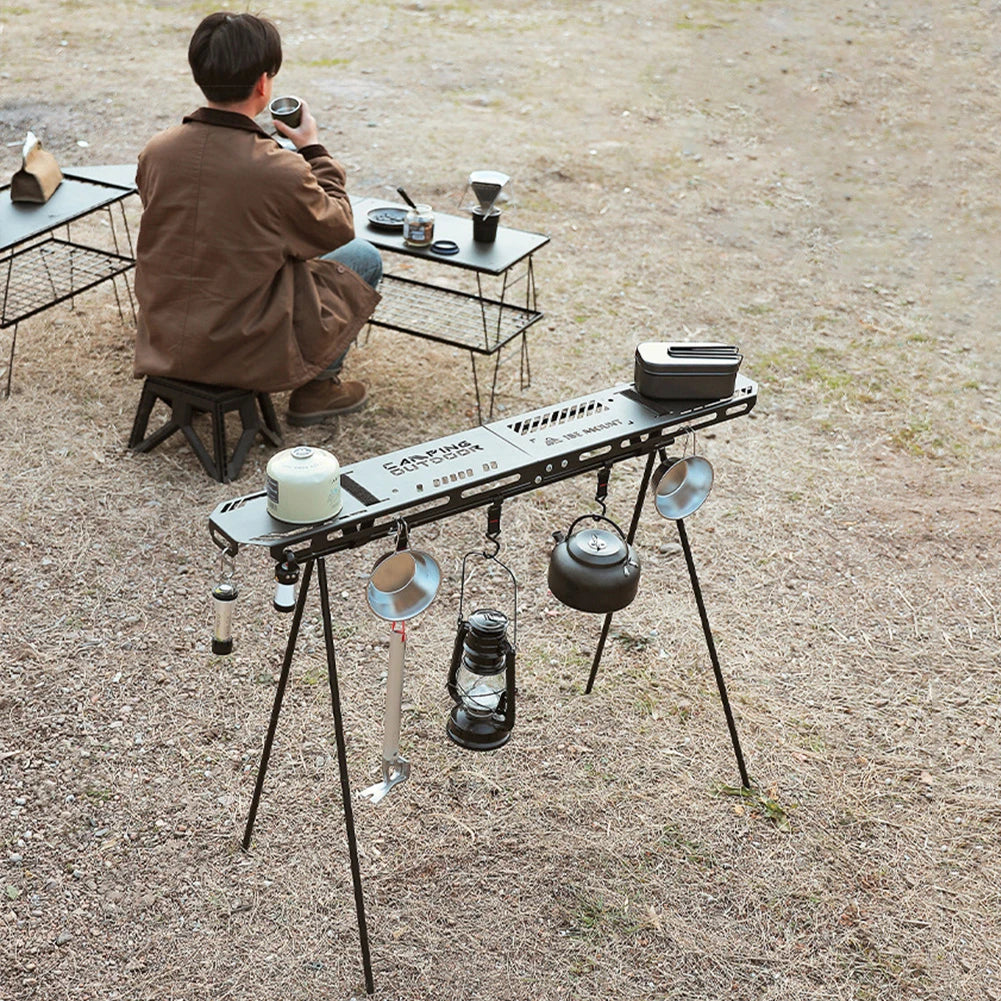 Foldable Camping Tripod  Camping Hanging Rack