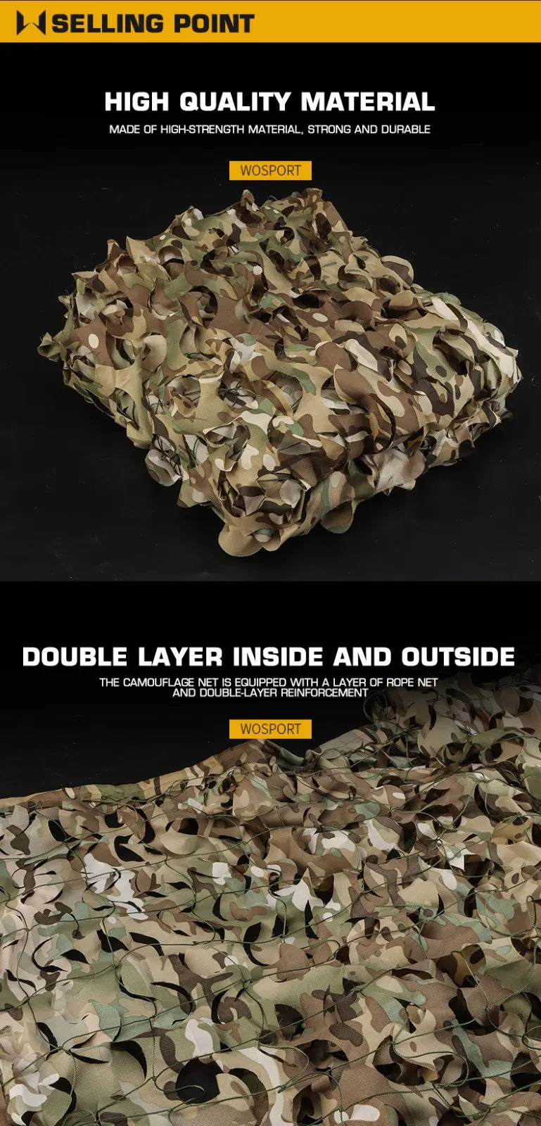 1.5x2m Outdoor Tactical Camouflage Net, Shading Net