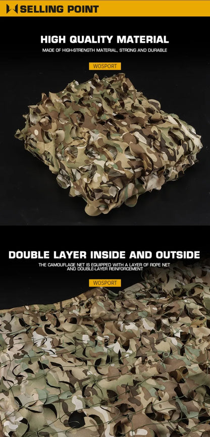 1.5x2m Outdoor Tactical Camouflage Net, Shading Net