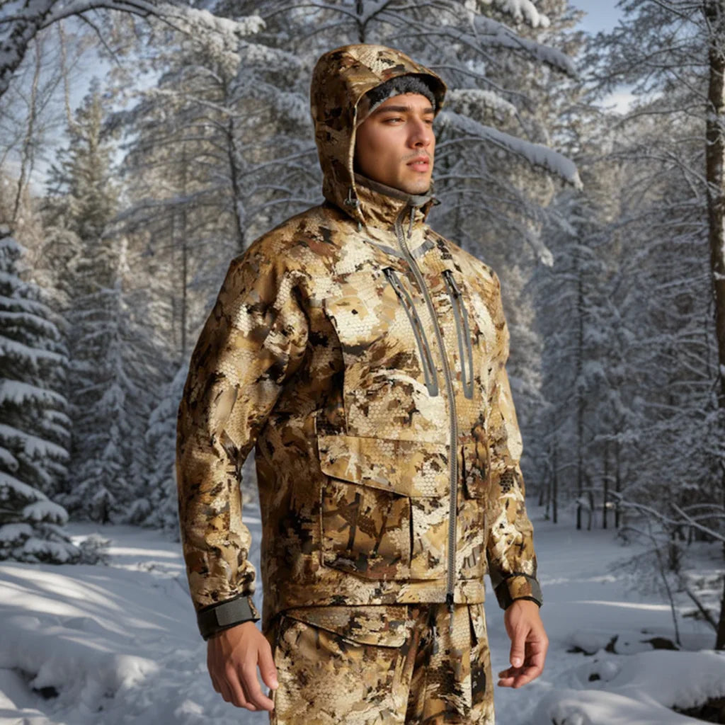 Men's winter waterproof insulated camouflage jacket