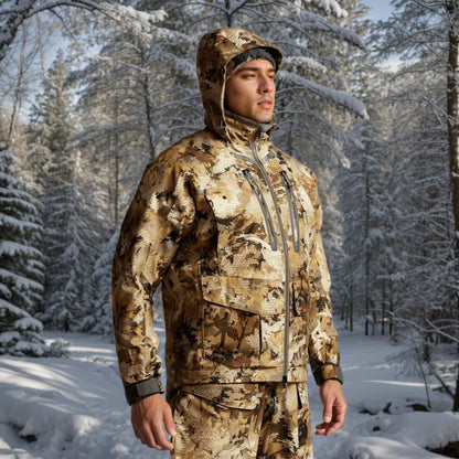 Men's winter waterproof insulated camouflage jacket