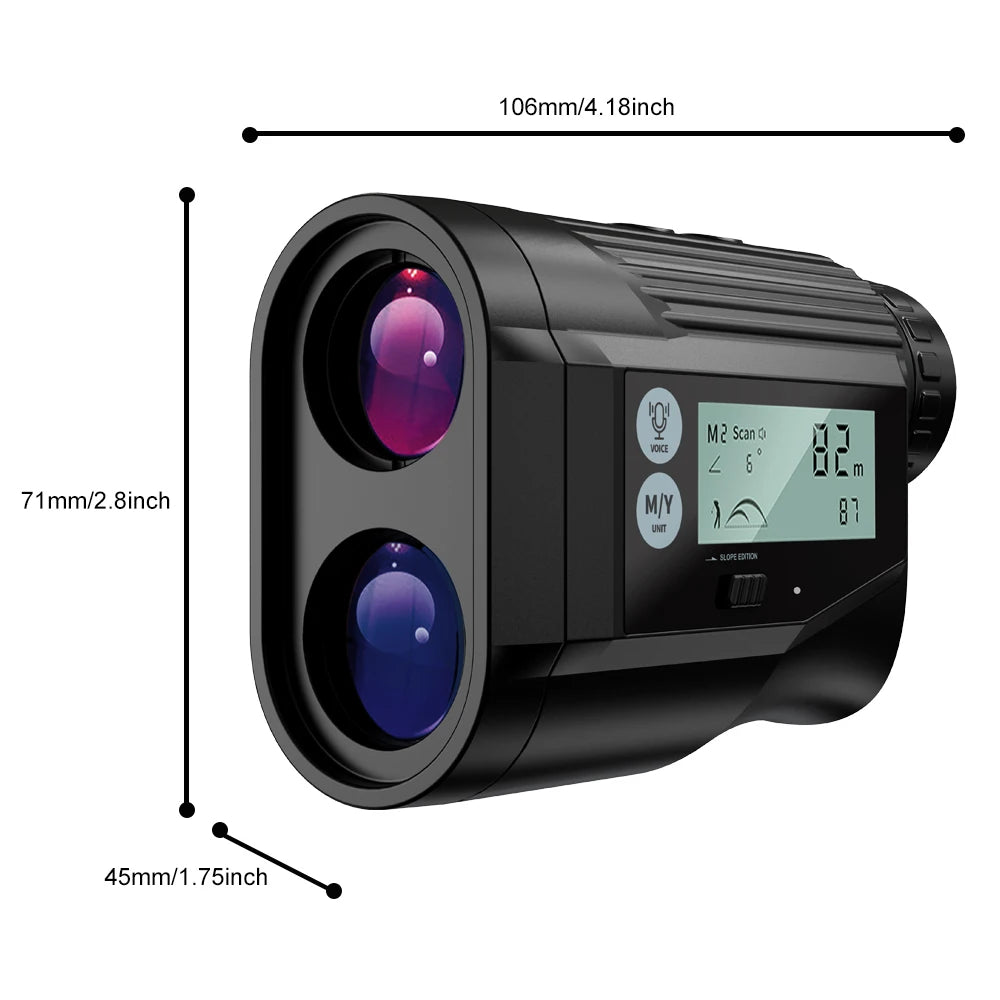 NOHAWK Golf Laser Rangefinder USB Rechargeable with Slope Compensation