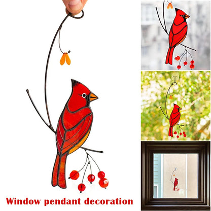 Cardinal Stained Glass Ornament