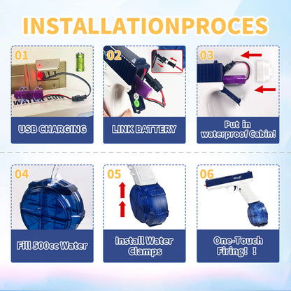 Electric Water Gun RechargeableRange Up to 32 FT Range