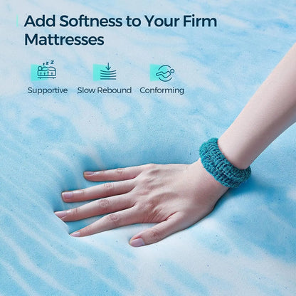 Swirl Memory Foam Soft Bed Cover 74" L * 38" W * 4" H