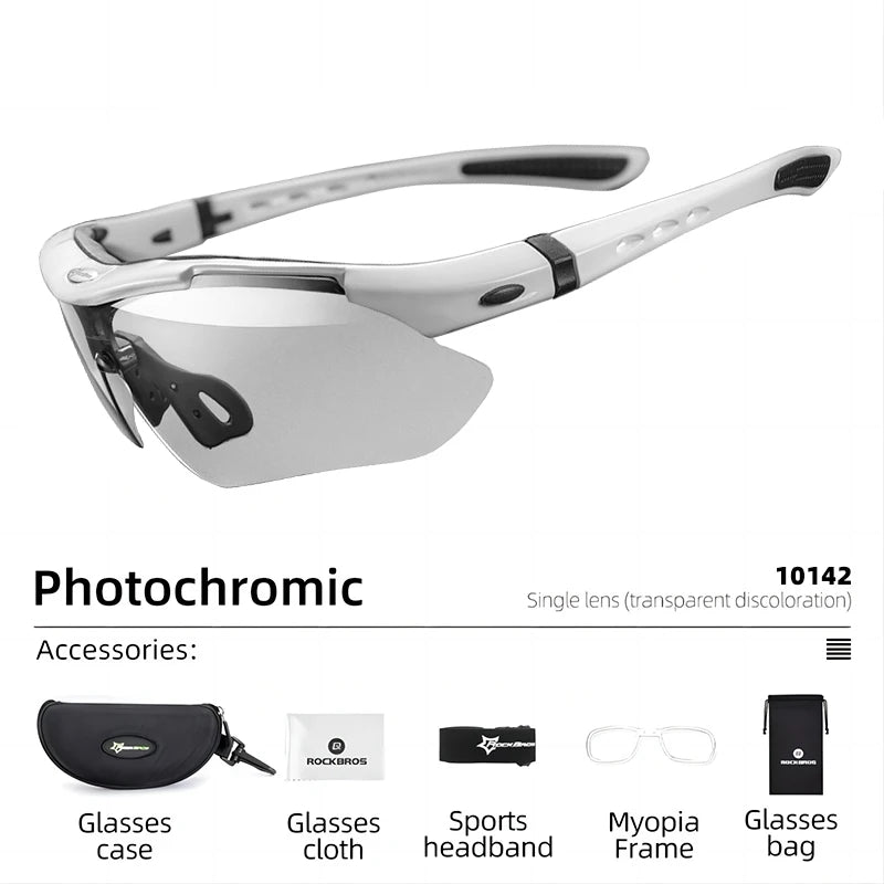 ROCKBROS Cycling Photochromic Bicycle Sports Sunglasses