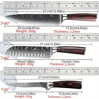 Kitchen Chef Knife 3 Pcs  Set
