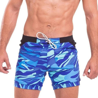 Men's Swimming Trunks Fitness Shorts Beachwear Quick-Drying Stretch Beach Pants