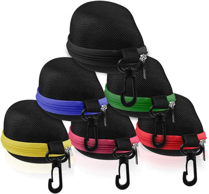 3-Piece Sunglasses Box Portable Travel Zipper Glasses Box Hook