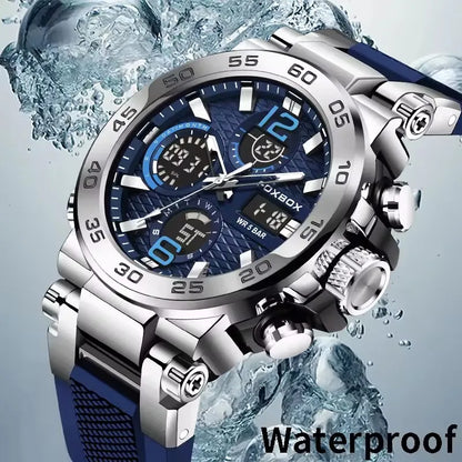Men Wristwatch LED Display Luminous Waterproof Calendar