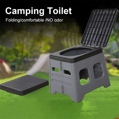 Portable Folding Toilet with Lid