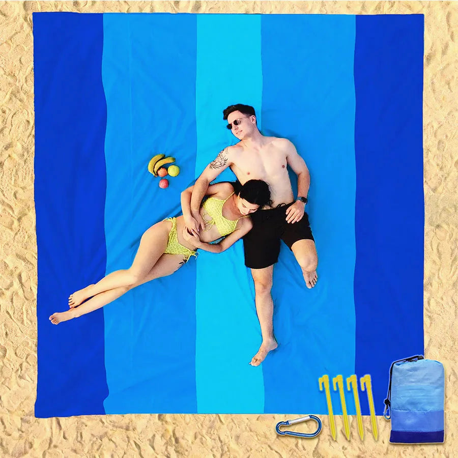 Large Waterproof & Sandproof Beach Blanket, 2-3 Adults