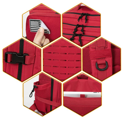 45L Men's Tactical Backpack with Double Cup Holder