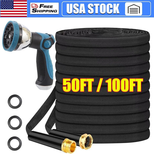 Non-Expandable Garden Water Hose Kink Free Lightweight 50/100ft