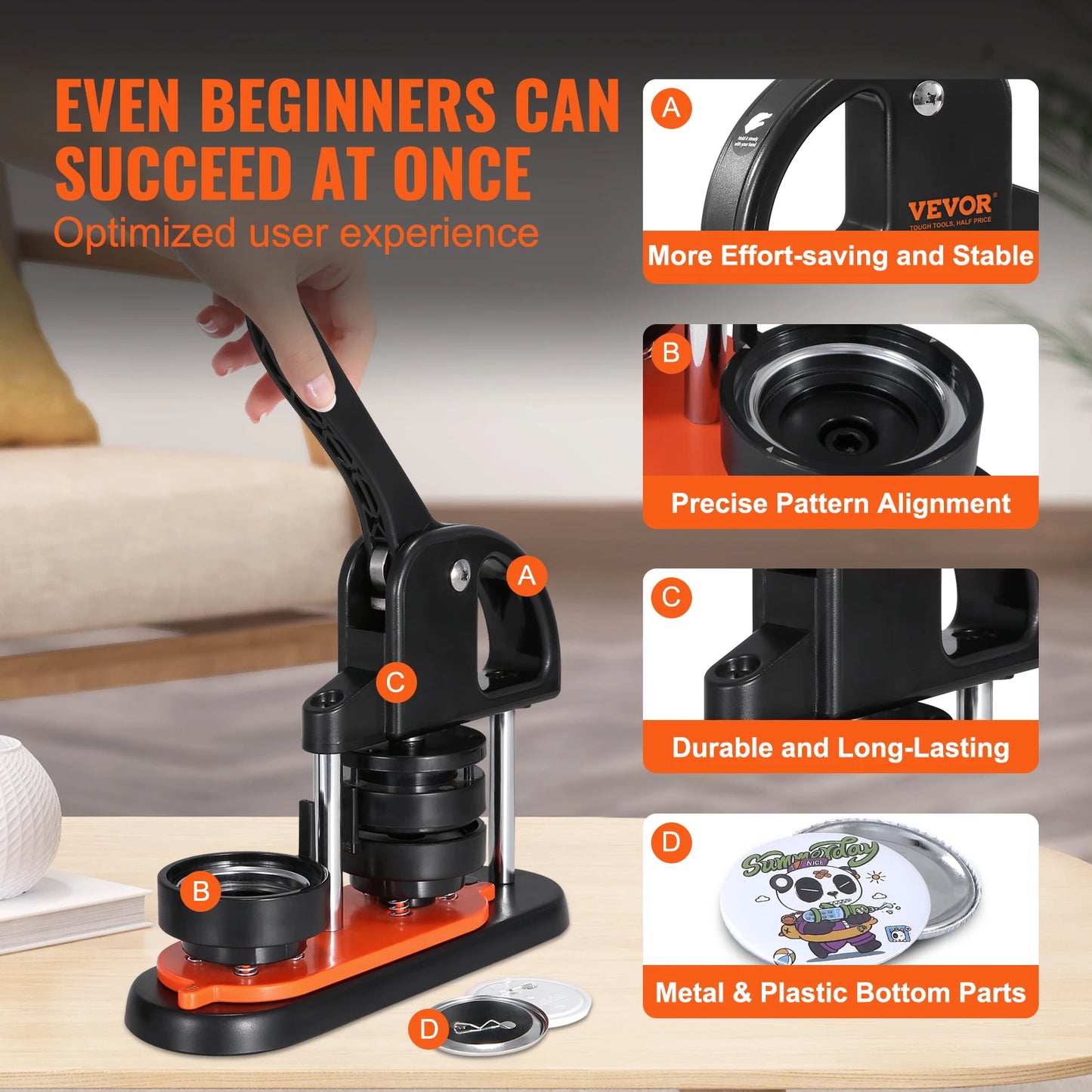 VEVOR Button Maker 25/32/58 Machine