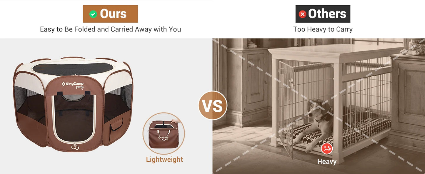 King Camp Portable Dog / Cat  Playpen Cat Tent, Pet Playground Kennel