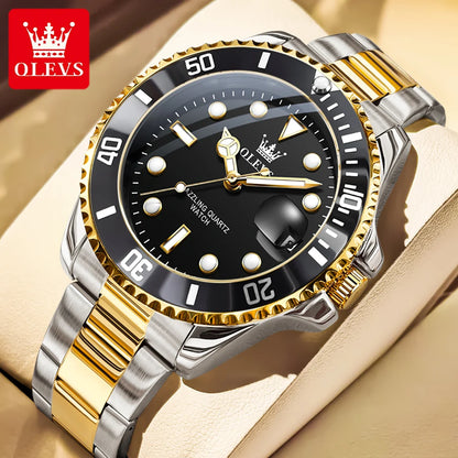 OLEVS 5885 Men Watch Waterproof Quartz Watch Automatic Date