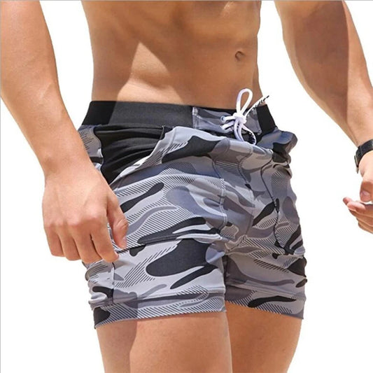 Men's Swimming Trunks Fitness Shorts Beachwear Quick-Drying Stretch Beach Pants