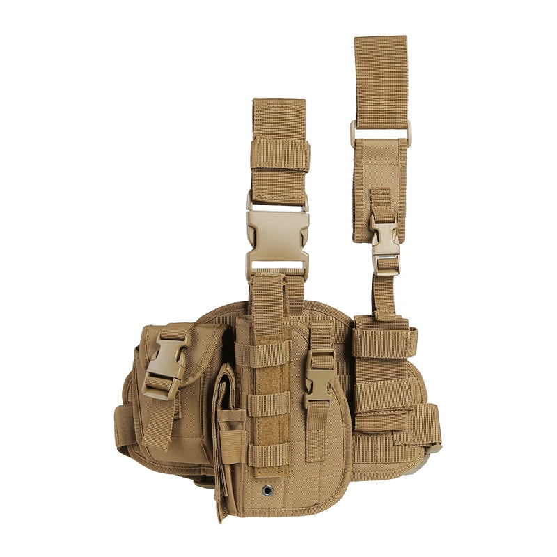 Tactical Leg Gun Holster Multi-function Camouflage Tied Leg Phone Pocket