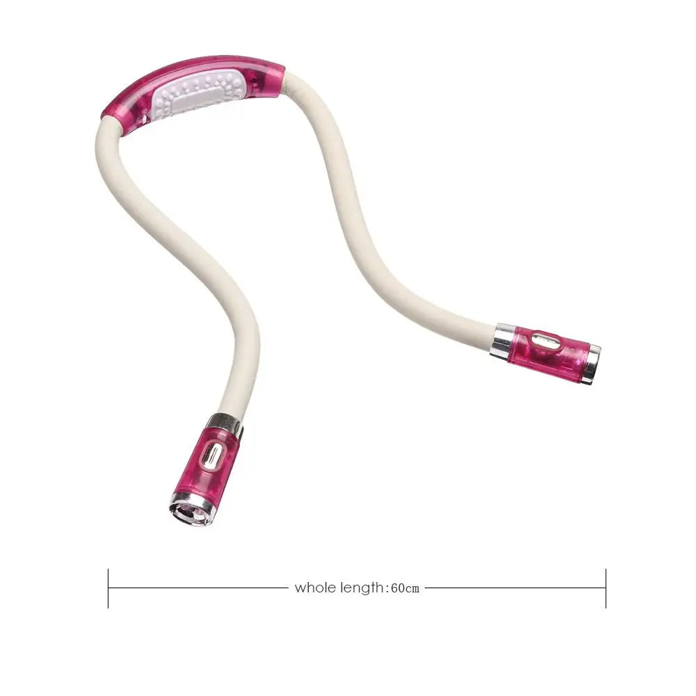 4LED Neck Reading Light Flexible Hug Neck Lamp Torch 2xAAA Batteries Book Lights 4 Modes Camping Lamp Flashlight Headlight