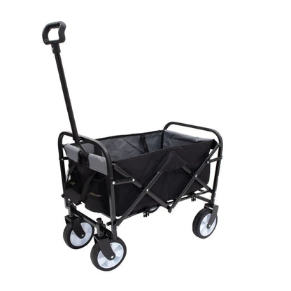 Collapsible Foldable Wagon Cart with strapping system Beach Wagon Utility Cart Utility Wagon Grocery Cart for Camping Shopping