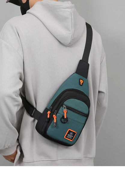Men's Chest Bag Handbag Lightweight Oxford Fabric Crossbody Shoulder Bag Stylish Casual Men's Waist Packs Male Chest Bag