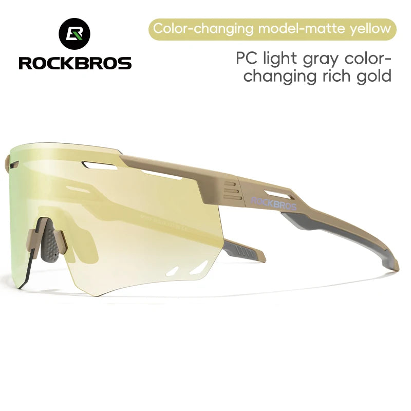 ROCKBROS Cycling Glasses MTB Road Bike Eyewear Driving Golf Goggles UV400 Sunglasses Polarized/Photochromic