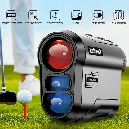 NOHAWK Golf Laser Rangefinder USB Rechargeable with Slope Compensation
