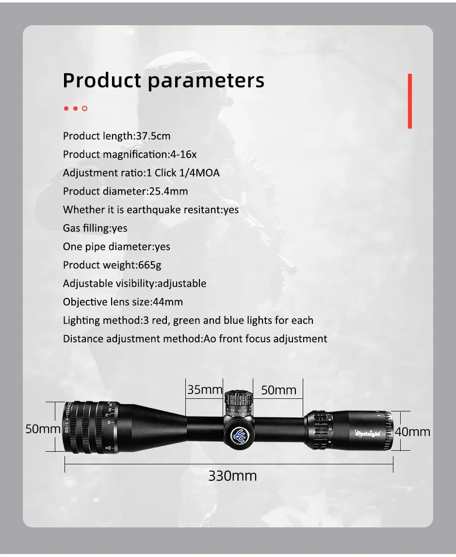 Tactical 4-16x44 AOE Riflescope